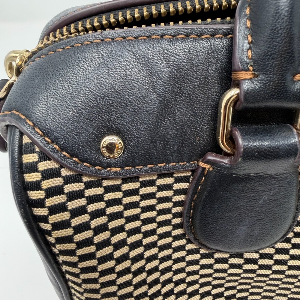 Coach Black and Cream Mini Satchel - Picture 7 of 8